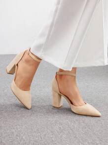CUCCOO BIZCHIC Abrikoos hoge hak singles schoenen voor vrouwen, klassieke stijl elegante basics zakelijk casual zakelijk chic kerst herfst nieuwjaar vakantie