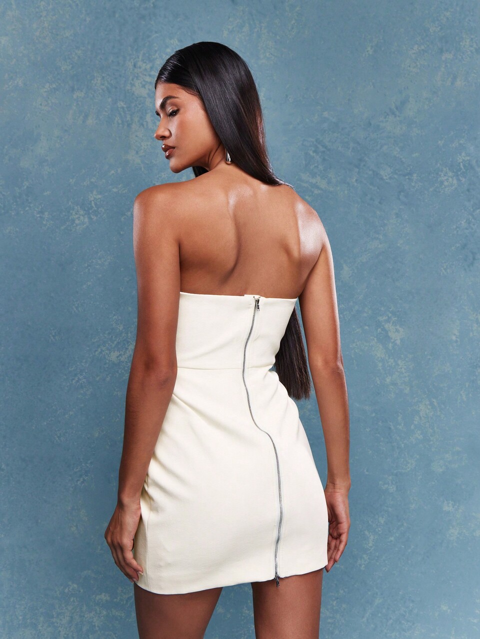 MISSGUIDED Tailored Bandeau Mini Dress Cute Sundress