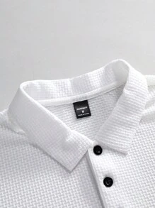 Manfinity Homme Men's Plain And Simple Polo Outfit For Daily Wear - White - View 6