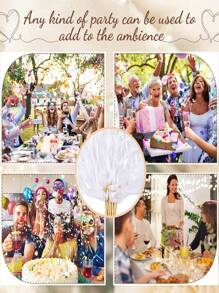 20/10/5/1pc White Lace Ribbon Wands, Silk Fairy Wands With Golden Bells, Wedding Ribbon Streamers, Suitable For Wedding, Party, Birthday, Holiday Decorations And Event Props - White - View 8