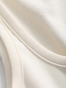 DAZY Haut à bretelles d'été décontracté pour femme, col carré de couleur unicolore - Blanc - Voir 8