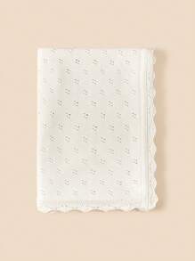Soft And Skin-Friendly White Hollow Out Baby Blanket Love Valentine - White - View 6