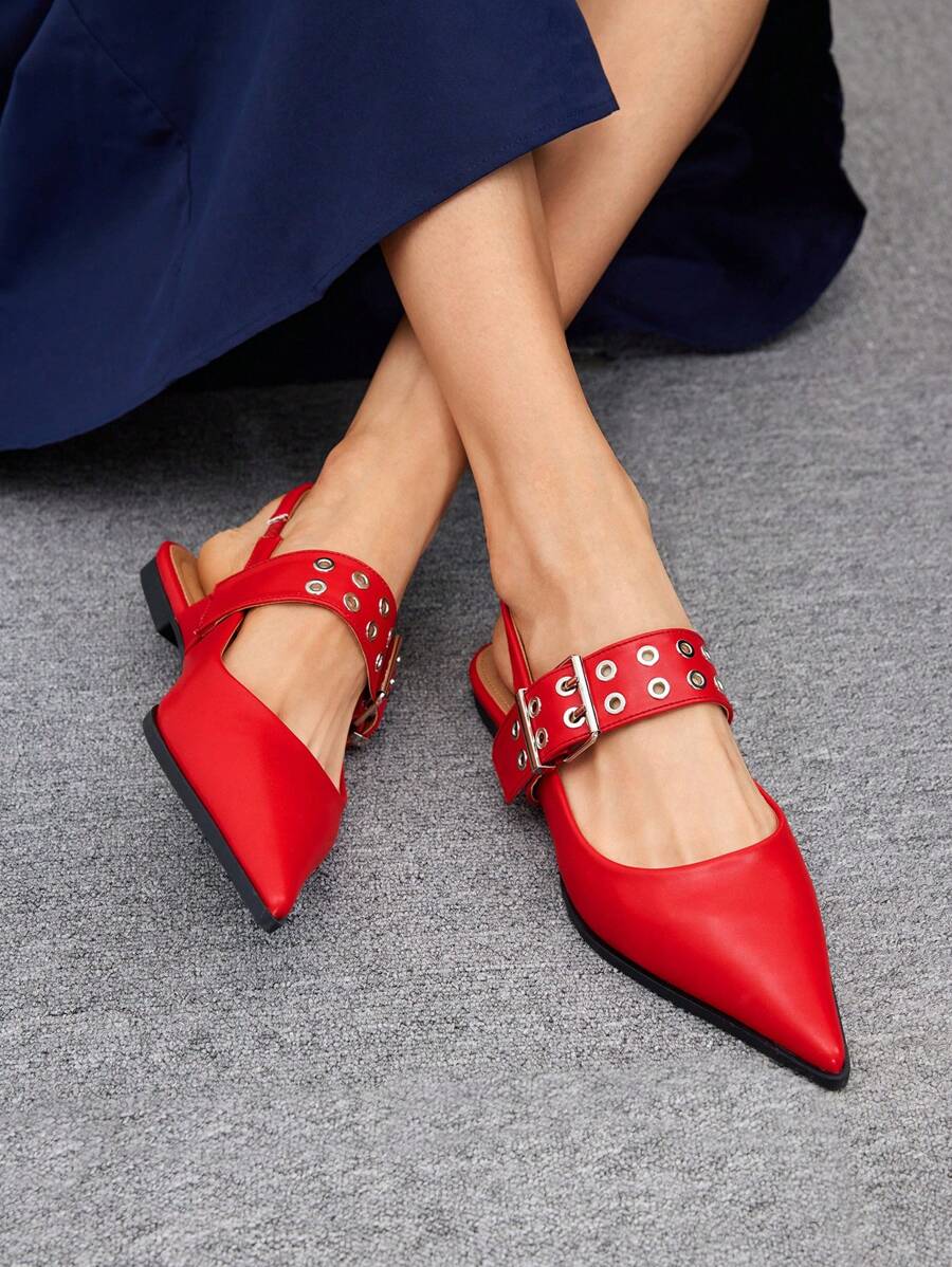 backless flat shoes