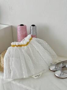 新生儿摄影服装，网眼裙道具服装，适合一个月拍摄或工作室主题拍摄 - 白色 - 查看 5