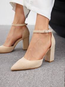 CUCCOO BIZCHIC Abrikoos hoge hak singles schoenen voor vrouwen, klassieke stijl elegante basics zakelijk casual zakelijk chic kerst herfst nieuwjaar vakantie