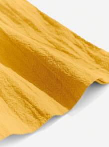 Muchica Women's Casual Yellow Woven Jumpsuit - Yellow - View 5