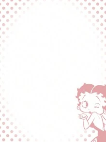 Betty Boop | ROMWE Plus Figure & Letter Graphic Lace Trim Halter Top - White - View 5