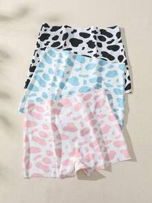 SHEIN 3 chiếc Quần Short Nam In Hình Bò - Nhiều màu - Xem 5