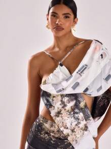 MUSERA 伊比沙岛印花垂褶迷你连衣裙，适合波西米亚风度假、夏季节日晚宴等场合。 - 彩色 - 查看 3