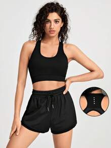 Lifespree Brassière de sport pour femmes avec insertion en maille réfléchissante et tissu super doux et confortable