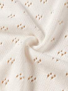 Soft And Skin-Friendly White Hollow Out Baby Blanket Love Valentine - White - View 3