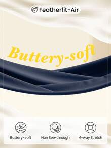 GLOWMODE FeatherFit™-Air Crossover Waist Anti-Slip Skirt Skort With Built-In Shorts Light Support Low Impact Daily Casual Quick Dry Moisture Wicking - Dark Blue - View 5