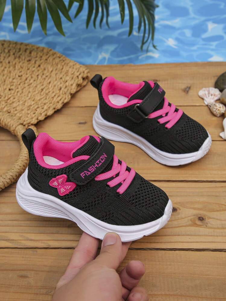 Zapatillas de deporte cómodas y casuales para niñas - Negro - Añade 1