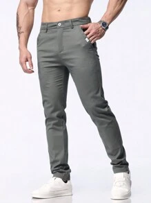 Slim Fit Lightweight Business Casual Pants For Men