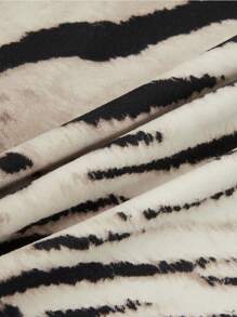 INAWLY Y2K Zebra Printed Short Tube Top, Strapless Regular Fit