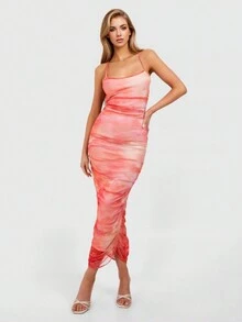 Firerie 女性結繩染花印花細肩帶夏季連衣裙 - 彩色 - 查看 6