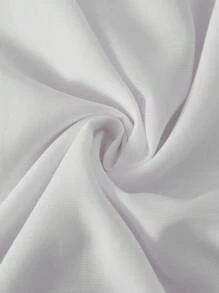 Chiquease Áo Sơ Mi Nữ Tay Ngắn Cổ Tròn Màu Trơn Có Viền Ruffle, Mùa Hè - trắng - Xem 6