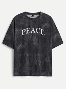 Manfinity VCAY Men's Printed Loose Round Neck Short Sleeve T-Shirt Set, Suitable For Summer