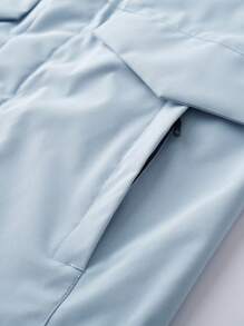 女士春秋戶外軟殼夾克，薄款防水透氣徒步旅行防風運動外套 - 藍色 - 查看 4