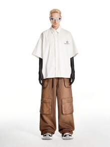NEON BLANC X VICTOR VON SCHWARZ Pantalones de estilo cargo con bolsillos grandes y diseño de corte holgado