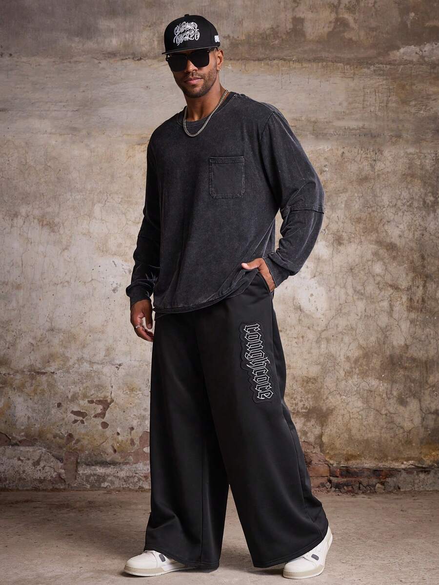 Manfinity LEGND Men Plus Solid Sweatshirt For Spring & Autumn