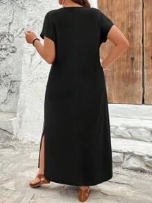SHEIN LUNE CURVE Váy nữ cỡ lớn in họa tiết cá tính, thường ngày, dành cho mùa hè - Nhiều màu - Xem 2