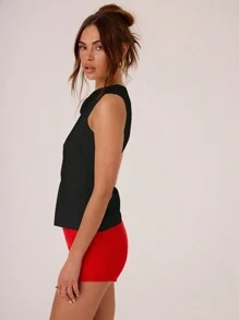 MUSERA Knitted Asymmetric Button Front Top Spring Y2K 90's Casual Cute Airport Outfits Comfy Cute Holiday Summer