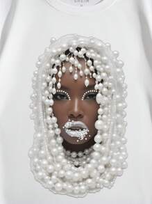 Manfinity Dauomo Men's Summer Casual Short Sleeve T-Shirt With Character Print Design - White - View 4