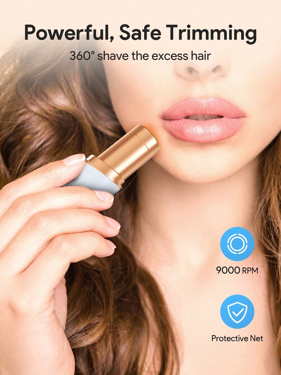 Teckwe Facial Hair Removal,Epilator Face Hair Removal Lipstick Shaver