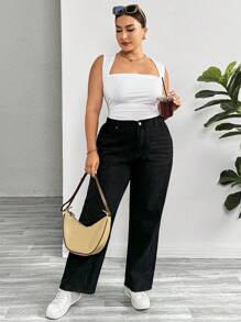 SHEIN Essnce Plus Size Women's Summer Casual Sexy Tight White Vest Bodysuit, Summer Women's Clothes,Curve Plus,Brunch Outfit - White - View 5