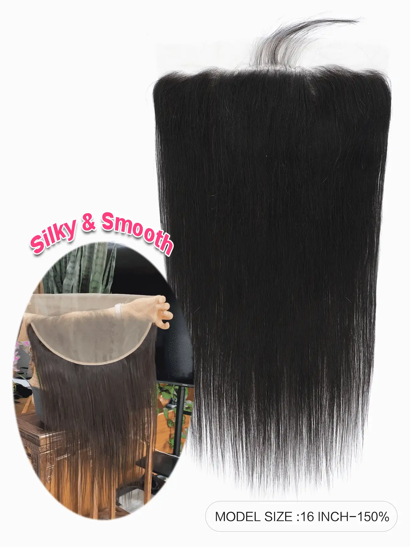 13x6 Transparent Lace Frontal Closure Straight Free Part Remy Human Hair Closure Pre Plucked With Baby Hair Natural Hair Line Natural Black