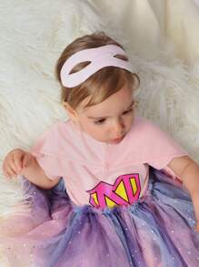 SHEIN Newborn Baby Girl Fun Cape, Casual Fashionable Photo Props, Cool Outfit