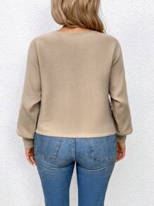 SHEIN LUNE Plus sweter z rękawami nietoperzowymi na wiosnę i jesień