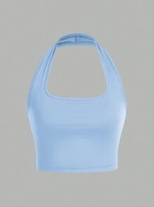 SHEIN EZwear 3入組女性休閒緊身露背上衣，適用於夏季 - 彩色 - 查看 8