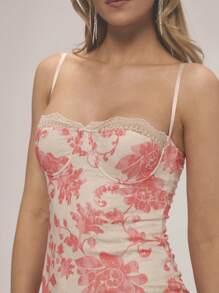Forever 21 浪漫花卉印花細肩連衣裙，適合女性穿著 - 彩色 - 查看 5
