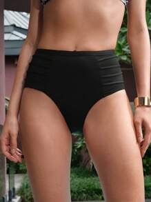 MOTF PREMIUM SUMMER BEACH SOLID BIKINI BOTTOM - Black - View 3