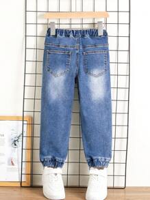 男孩日常穿著休閒舒適錐形牛仔褲