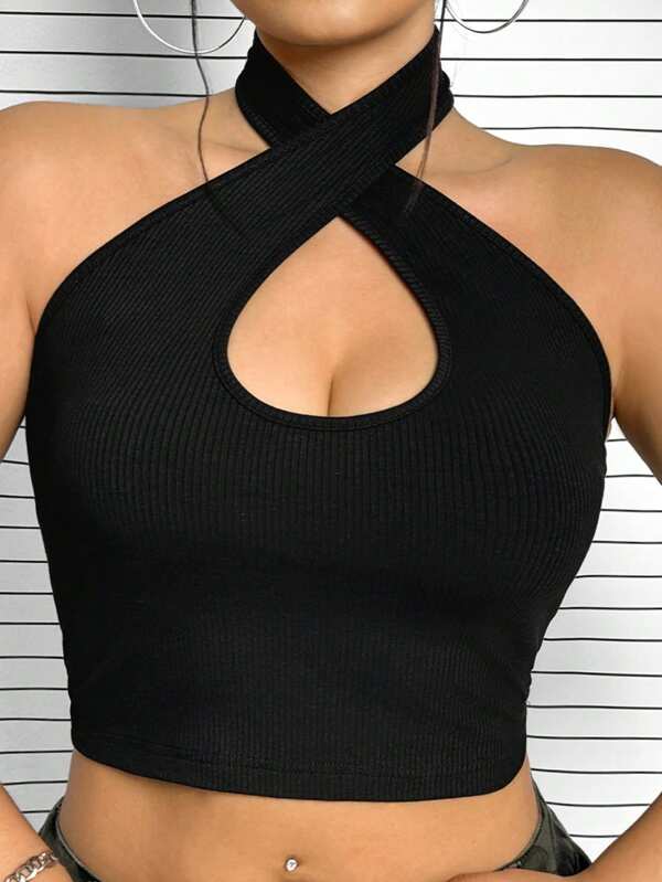 SHEIN ICON Große Größen Criss Cross Trägertop mit tiefliegendem Rücken, für den Sommer