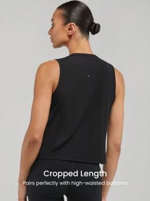 GLOWMODE Pima Cotton Reflective Slit Tank Top Gym Summer