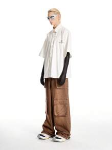 NEON BLANC X VICTOR VON SCHWARZ Pantalones de estilo cargo con bolsillos grandes y diseño de corte holgado