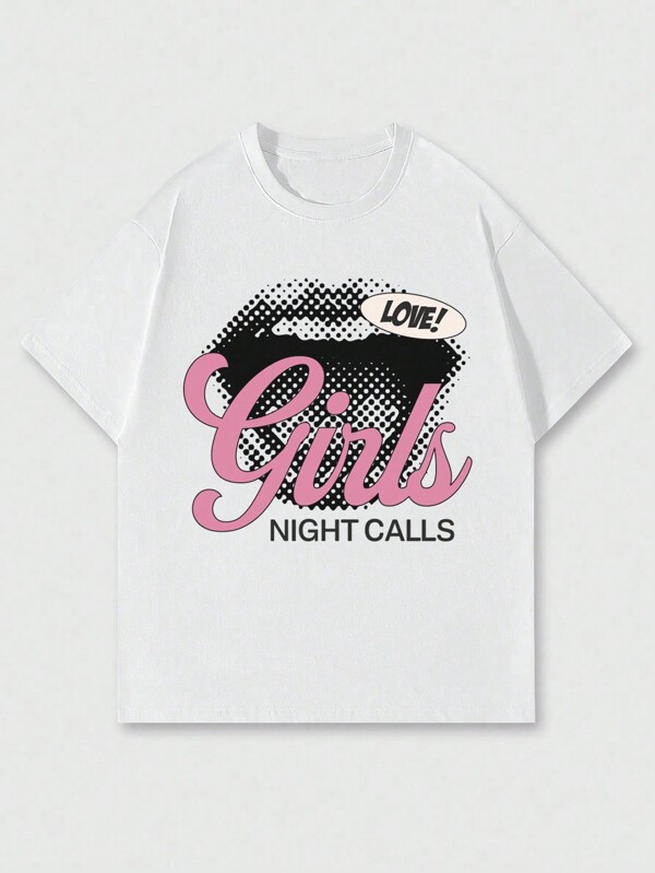 Clara Sepulveda Camiseta de manga corta informal de verano para hombre con estampado de letras, camiseta gráfica ideal para vacaciones, primavera, festivales, Ibiza