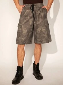 FeverCity Men's Loose Straight Woven Shorts Suitable For Summer - Multicolor - View 3