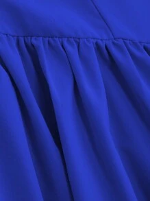 SHEIN Unity Plus Crisscross Backless Cami Dress For Summer - Blue - View 5