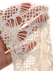 DAZY 女士长袖透明网眼圆领上衣外出上衣夏季 - 杏色 - 查看 9