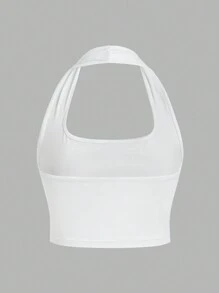 SHEIN EZwear 3入組女性休閒緊身露背上衣，適用於夏季 - 彩色 - 查看 3