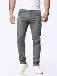 Slim Fit Lightweight Business Casual Pants For Men
