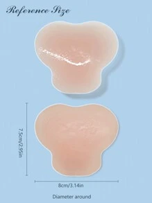 Reusable Self Adhesive Silicone Nipple Cover Boob Pads 10 Pcs, - Dusty Pink - View 3