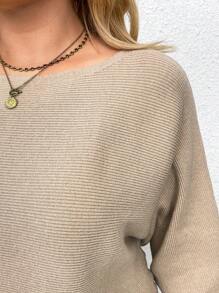 SHEIN LUNE Plus sweter z rękawami nietoperzowymi na wiosnę i jesień