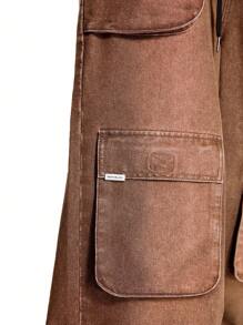 NEON BLANC X VICTOR VON SCHWARZ Pantalones de estilo cargo con bolsillos grandes y diseño de corte holgado