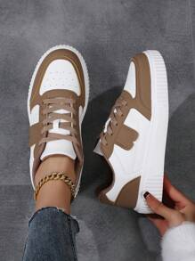 Women Fashion Casual Lightweight Breathable Flat Skateboard Shoes